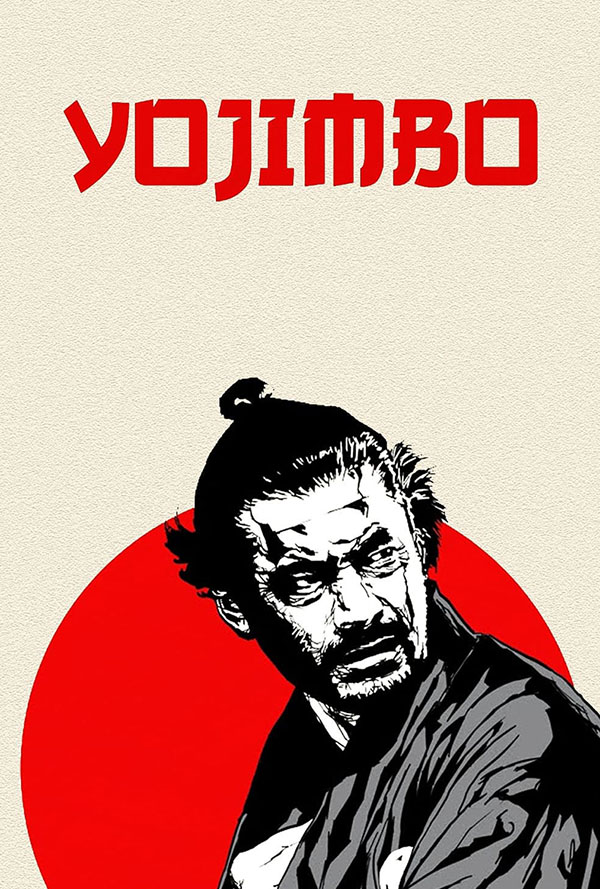 Yojimbo movie poster for when it played the Pittsburgh Japanese Film Festival